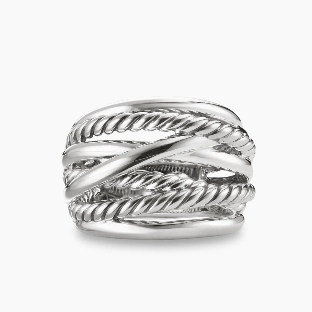 David Yurman Silver Crossover Ring